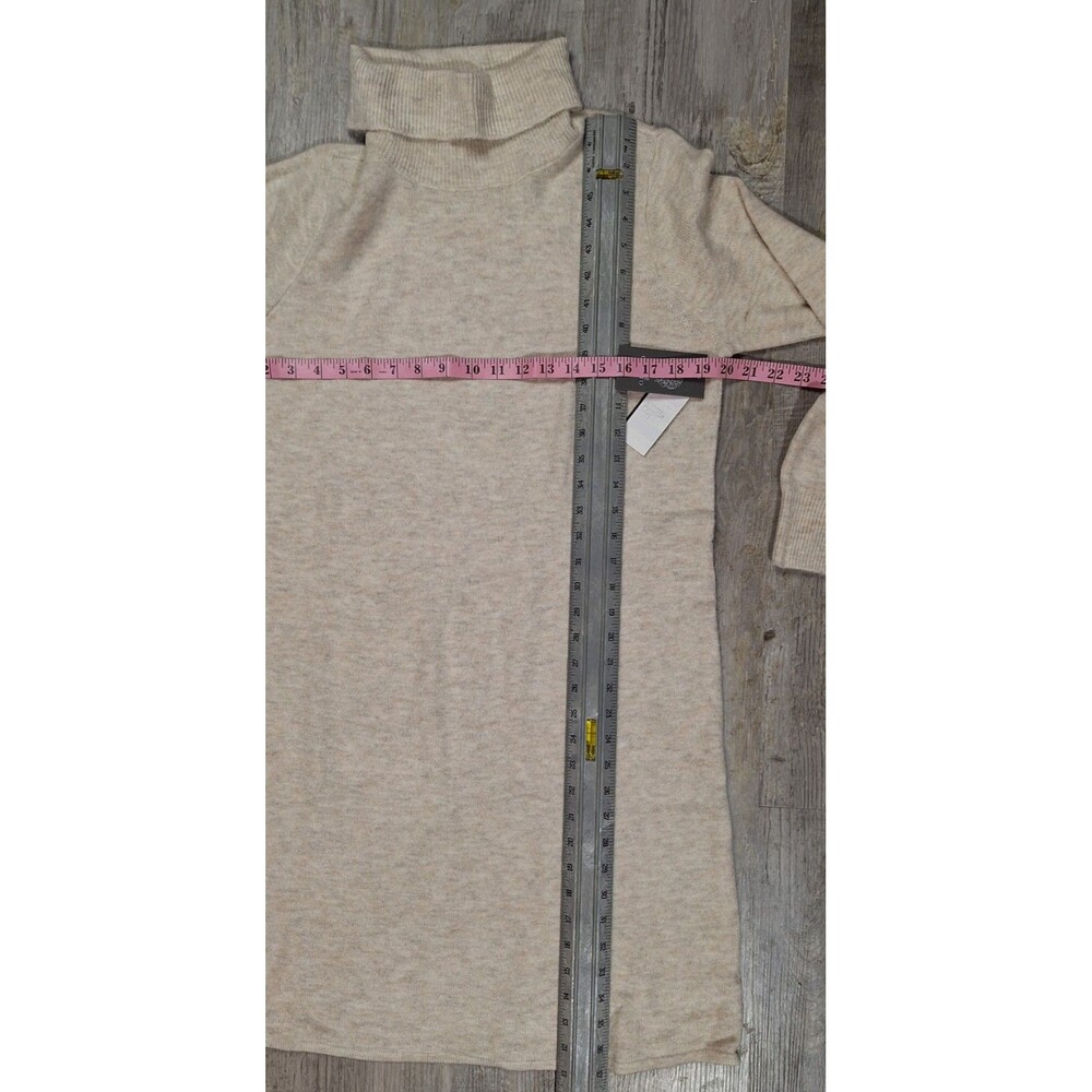 Vince Camuto Women L Turtleneck Sweater Dress Long Sleeve Heathered Beige NWT - Picture 6 of 8